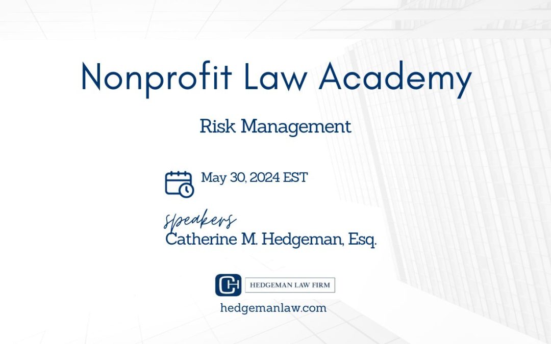 Non Profit Law Academy – Risk Management