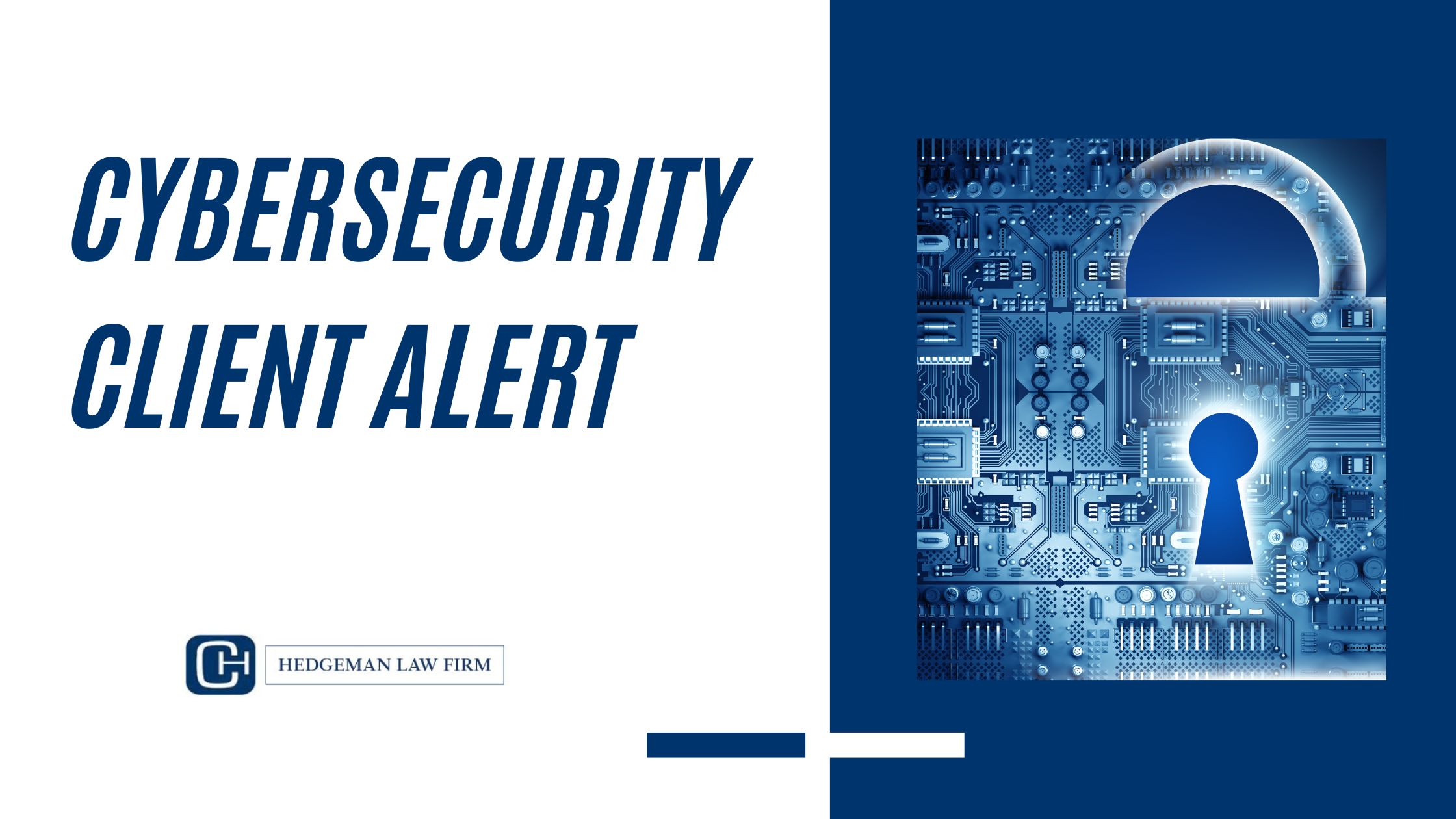 Cyber security Client Alert Cyber security Client Alert