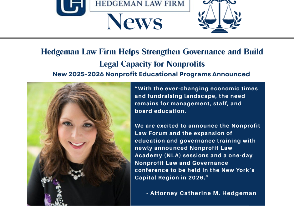 Hedgeman Law Firm Helps Strengthen Governance and Build Legal Capacity for Nonprofits
